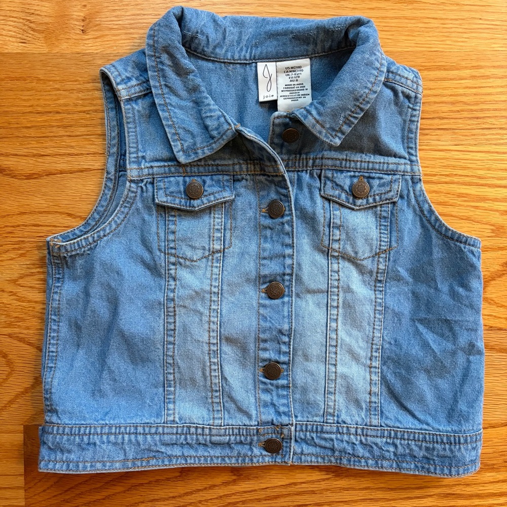 Joie girls denim vest size medium 7-8